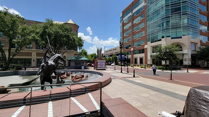Sugar Land Town Square Fountain In Sugar Land TX